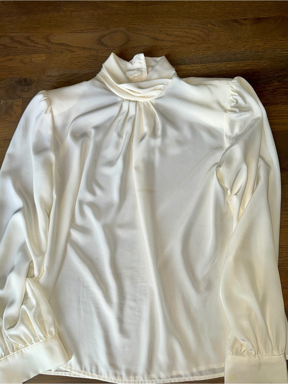 Vintage PS Illustrations Ivory Silk Turtleneck